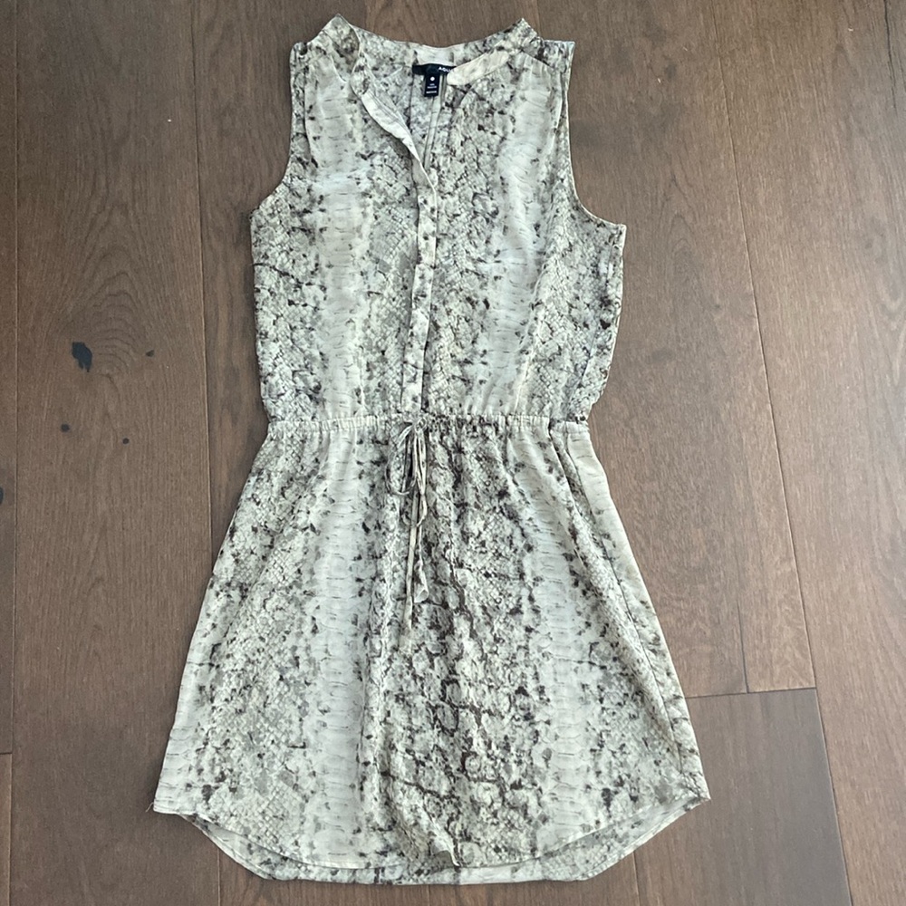 Aqua Snake Skin Printed Dress